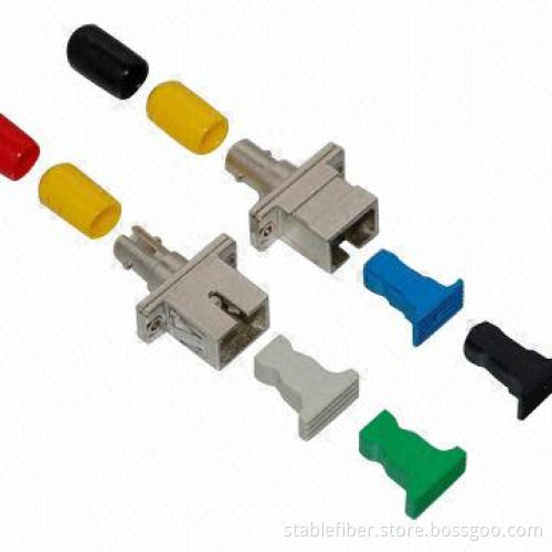 SC-ST Simplex Fiber-optical Adapter, Available in Simplex, Duplex Type, Metal and Plastic Versions